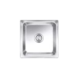 Nirali BG Kitchen Sink Silent Square Series Mini 410x410 mm (16x16 inch) Satin Finish Stainless Steel, Omni-picture-21