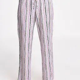 Terra Luna Women Striped Smart Tapered Fit Trousers-image-50