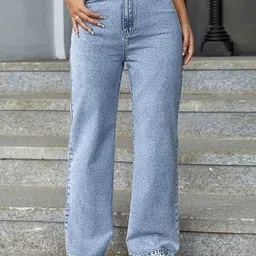 VBEAUTI Women Jean Boyfriend Fit High-Rise Stretchable Jeans-image-78