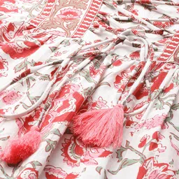 Jaipur Morni White & Pink Floral Print Top image 4