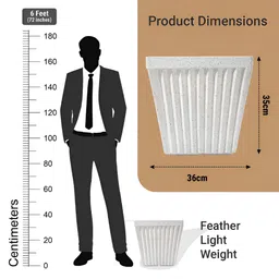 RUBOXA 2Pcs White UV ProtectedPlanters image 5