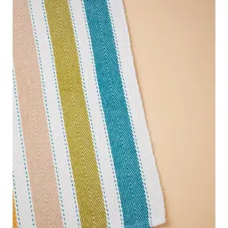 FREEDOM TREE Orange & White 4 Pieces Striped Cotton Table Placemats image 2