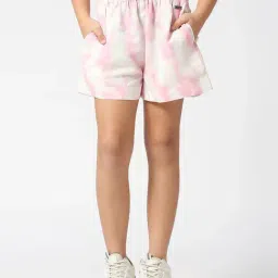 Pepe Jeans Kids White & Pink Printed Shorts-image-56