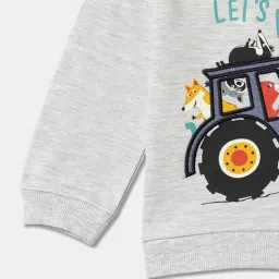 R&B Kids Light Grey Applique Relaxed Fit Sweatshirt image 4