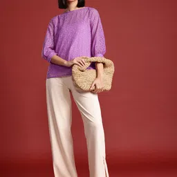 all about you Floral Puff Sleeve Lace Top-picture-18