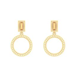 P.C. Chandra Jewellers 22k Gold Two Geometrical Shape Dangler Earrings-picture-35