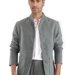 RARE RABBIT Men Cotton Tailored Jacket with Patchwork-picture-16