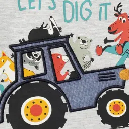 R&B Kids Light Grey Applique Relaxed Fit Sweatshirt image 5