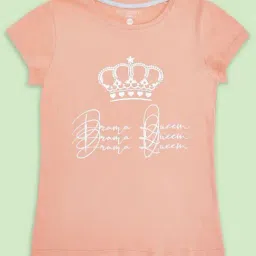 Pantaloons Junior Peach Cotton Printed T-Shirt-picture-18