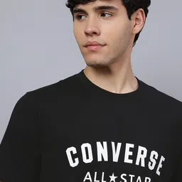 Converse Unisex Typography Printed Applique T-shirt image 5