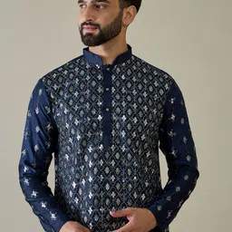 Anouk Men Embroidered Thread Work Kurta image 2