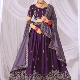 Fashorama Women Embroidered Semi-Stitched Lehenga & Blouse With Dupatta-picture-17