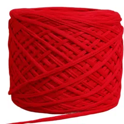 Cotton Whi Hosiery Cotton Lycra T Shirt Yarn, Needle Knitting Hand Knitting Art Craft Soft Yarn for Crocheting Handbag,Basket, Hat & Many More -100 Meter, 950 Gram, (20x20x20) Cm (Red) image 4