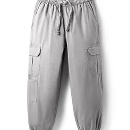 Pine Kids Cotton Elastane Woven Full Length Trouser With Cargo Pockets - Grey-image-75