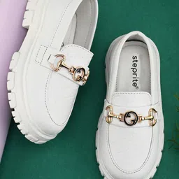 Steprite Metal Applique Detailed Boat Shoes - White-picture-28
