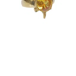 R G MART Unisex Brass-Plated Ashtadhatu Pukraj Stone Studded Finger Ring-image-39