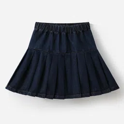 Mark & Mia Cotton Washed Skirts With Heart Embroidery - Navy Blue image 2