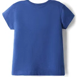 UCB Knit Half Sleeves T-Shirt with Athletic League Text Print - Blue image 2