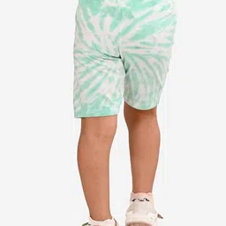 Bonkids Cotton Woven Tie Dye Shorts - Green image 3