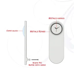 OLIVE TREE Brown & Yellow Lord Vishnu Printed Wooden Rectangle Shaped Wall Clock image 3