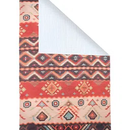 Mona B Red & Black Printed Cotton Dhurrie image 4