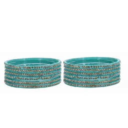 ZULKA Set Of 12 Zircon Gemstone Stone-Studded Bangles image 5