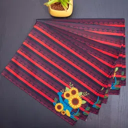 Indisca Designs 7-Pcs Maroon Printed Table Linen Sets image 2