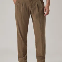 Banana Club Men Brown Corduroy Gurkha Pants-image-56