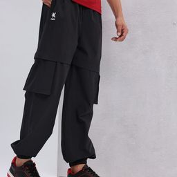 HRX by Hrithik Roshan Men Panelled Mid-Rise Lifestyle Cargo Style Joggers-picture-24