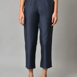 W Women Regular Fit Mid-Rise Trousers-image-26