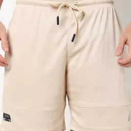 R&B Beige Polyester Regular Fit Shorts image 5