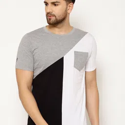 EPPE Men Grey Colourblocked Round Neck T-shirt-image-15