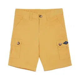 Peter England Kids Yellow Solid Shorts-picture-15