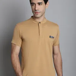 Venitian- Forbidden Clothing Light Mustard Slim Fit T-Shirt-picture-29
