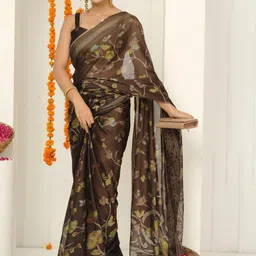 KALINI Floral Zari Silk Blend Saree image 3