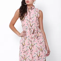 Tokyo Talkies Women Pink Printed Shirt Dress-image-41