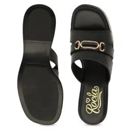 Rocia by Regal Women's Black Casual Wedges image 4