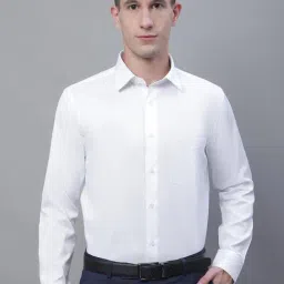 Cantabil White Regular Fit Shirt-picture-19