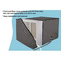 Stylista Grey Solid Waterproof Air Conditioner Covers image 4