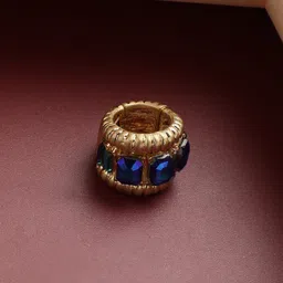 SOHI Gold-Plated Stone-Studded Cocktail Finger Ring-image-99