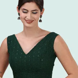 Moda Rapido Embroidered Cotton Saree Blouse-picture-26