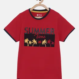 3PIN Boys Red Printed Round Neck T-shirt-picture-19