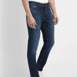Jack & Jones Men Blue Ben Skinny Fit Low-Rise Light Fade Stretchable Jeans image 2