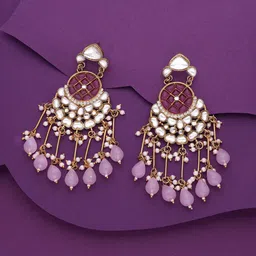 Anouk Diamond Shaped Jhumkas Earrings-picture-40