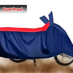 Auto Pearl Polyester Two Wheeler Cover for Hero Maestro (Red Blue) image 2