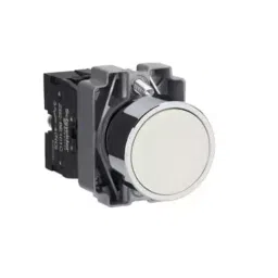 Schneider Electric Complete Push Button Flush Spring Return Unmarked Harmony XB2 22 mm Red, XB2BA42C image 1