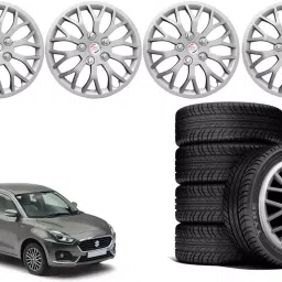 Auto Pearl ViS14 R14 35.56 cm (14 Inch) Press Type Wheel Hubcap with Retention Ring Glossy Black Red Strip Wheel Cover for Maruti Swift Dzire LXI Option (Set of 4)-picture-27