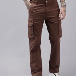 U.S. Polo Assn. Denim Co. Men Harold Slim Straight Fit Cargos Trousers-picture-11
