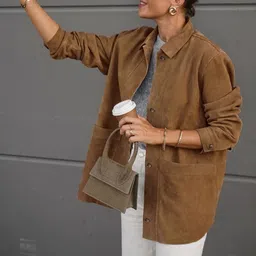 bebe Women Spread Collar Solid Tailored Jacket-image-58