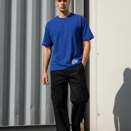 glitchez Graphic Printed Drop-Shoulder Sleeves Relaxed Fit T-shirt image 4